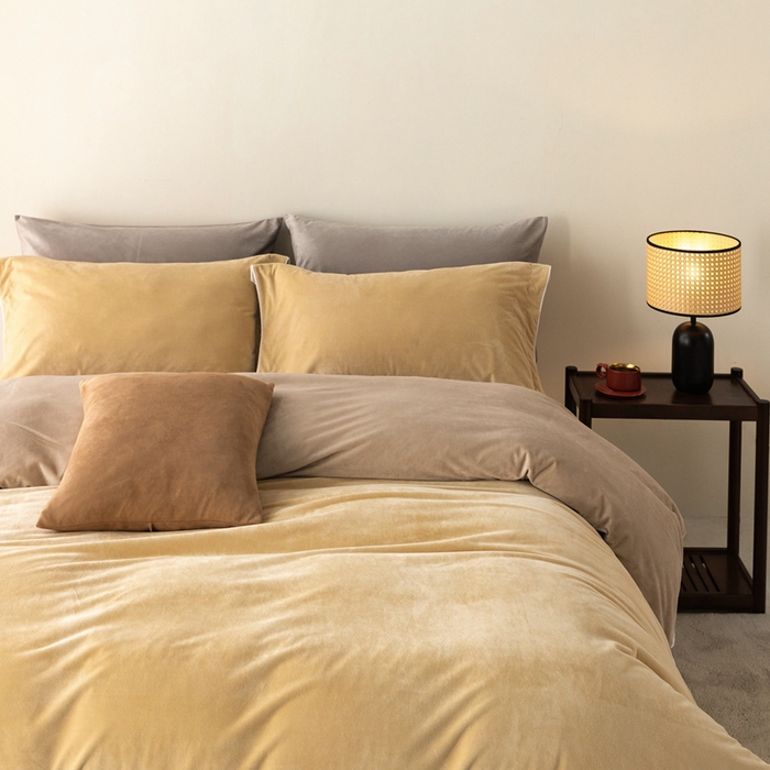 91家纺网 家纺一手货源 找家纺 ONE TWO ONE 121 新品【婴儿绒四件套】2025毛毯被子四件套单件被套单件枕套珊瑚绒牛奶绒冬被法兰绒兔毛绒The one 乳酪-米咖