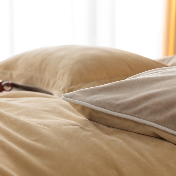 91家纺网 家纺一手货源 找家纺 ONE TWO ONE 121 新品【婴儿绒四件套】2025毛毯被子四件套单件被套单件枕套珊瑚绒牛奶绒冬被法兰绒兔毛绒The one 乳酪-米咖