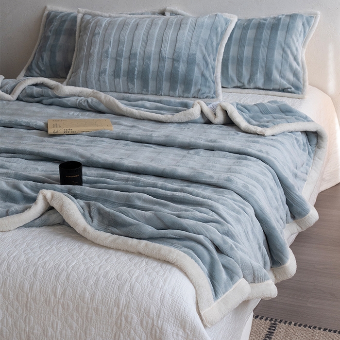 91家纺网 家纺一手货源 找家纺 （总）宜派家纺 2025新款A类云朵绒玉兔绒单毛毯