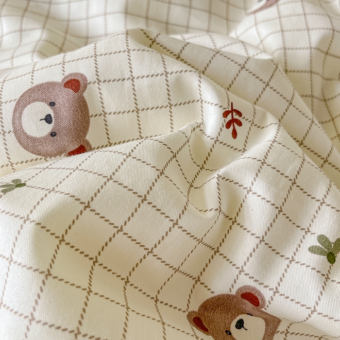 91家纺网 家纺一手货源 找家纺 梦依依 （加微信送买家秀）2025新款40支全棉豆豆被大豆被夏被冬秋被子被芯-风格二 熊仔