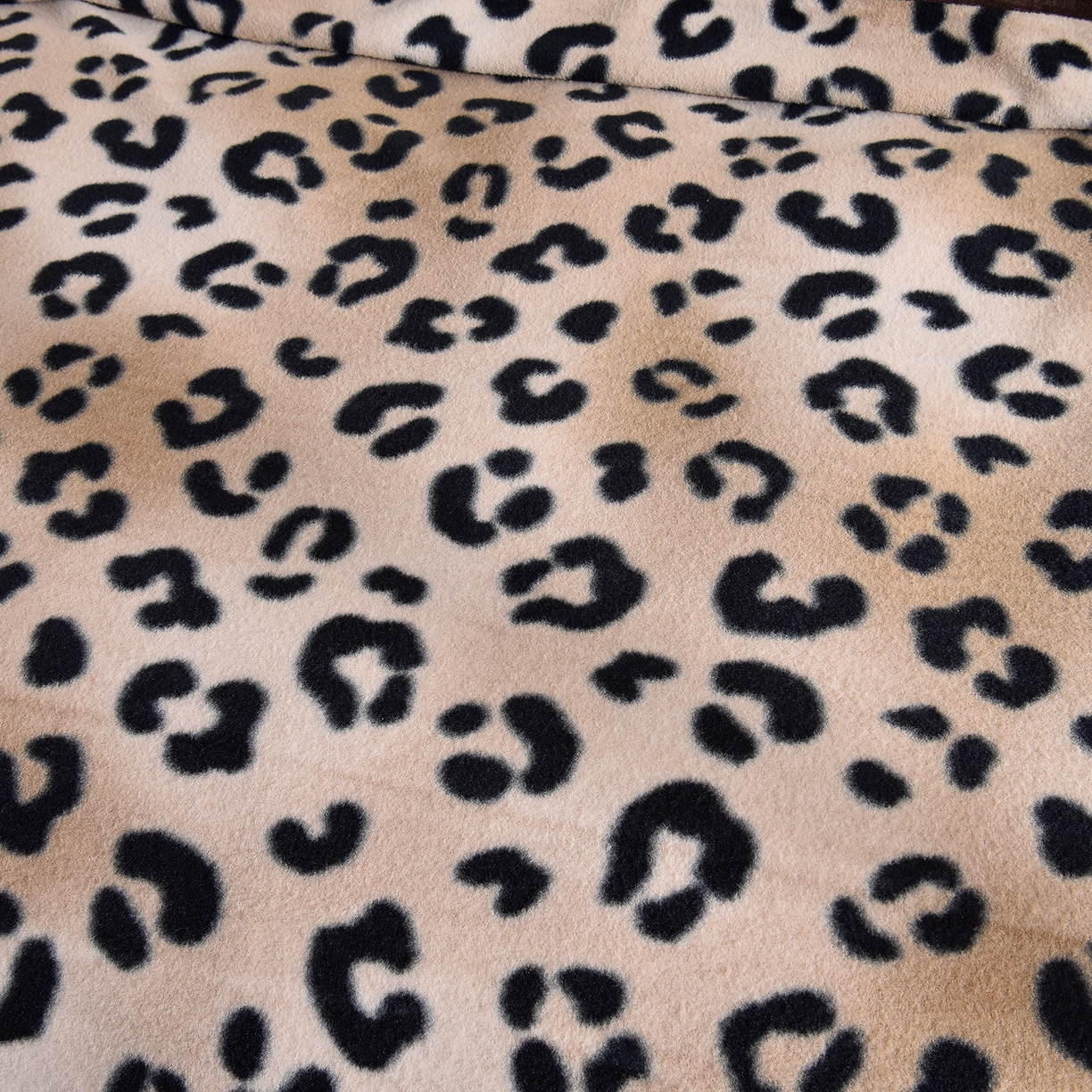 91家纺网 家纺一手货源 找家纺 同田家纺 2025新款A类羊羊绒牛奶绒印花四件套 豹纹-咖