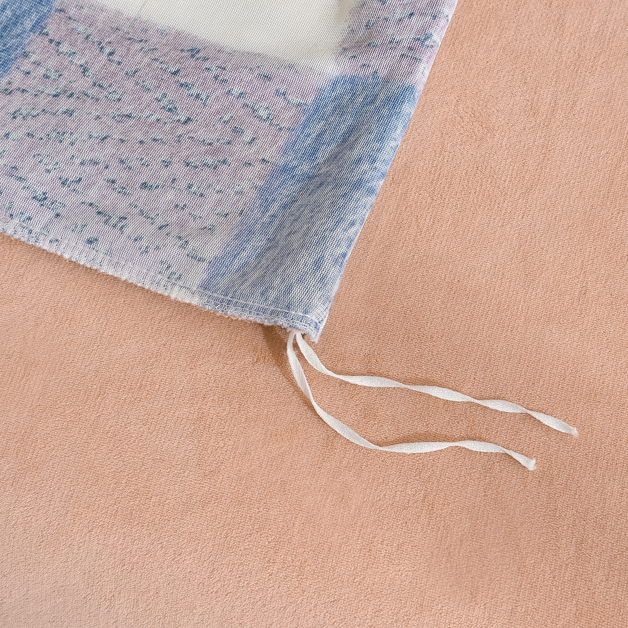 91家纺网 家纺一手货源 找家纺 同田家纺 2025新款A类羊羊绒牛奶绒印花四件套 蓝格