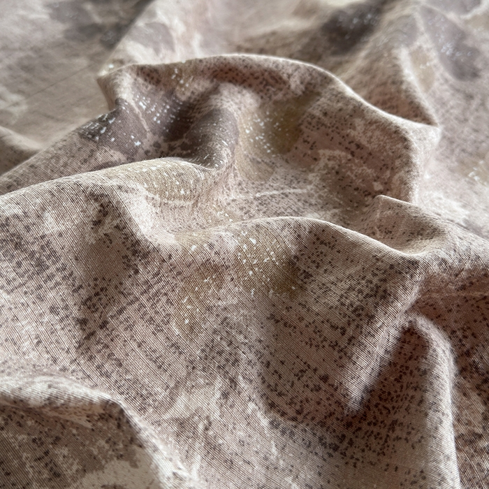 91家纺网 家纺一手货源 找家纺 卢赛尔 2025新品加厚130g高克重复古风原麻印花四件套单被套 风浅