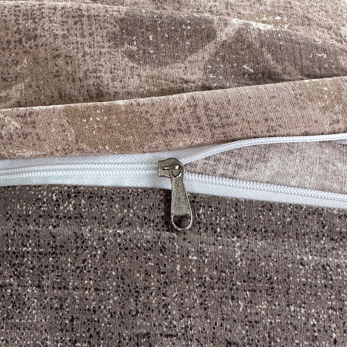 91家纺网 家纺一手货源 找家纺 卢赛尔 2025新品加厚130g高克重复古风原麻印花四件套单被套 风浅