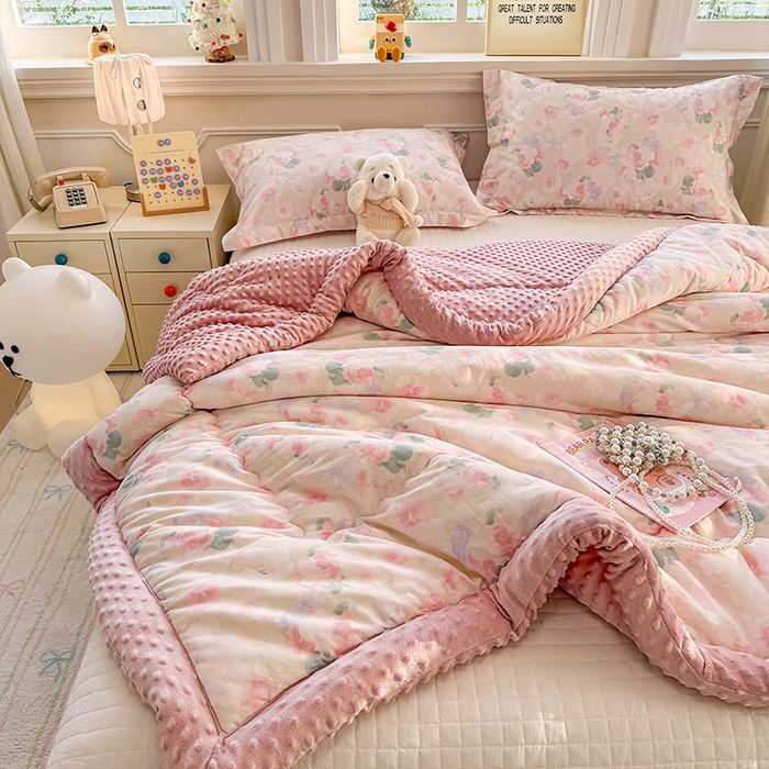 91家纺网 家纺一手货源 找家纺 梦依依 （加微信送买家秀）2025新款40支全棉豆豆被大豆被夏被冬秋被子被芯-风格二 潮汐月影