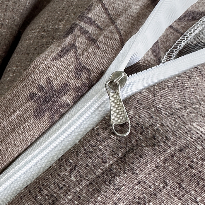 91家纺网 家纺一手货源 找家纺 卢赛尔 2025新品加厚130g高克重复古风原麻印花四件套单被套 南栀羽