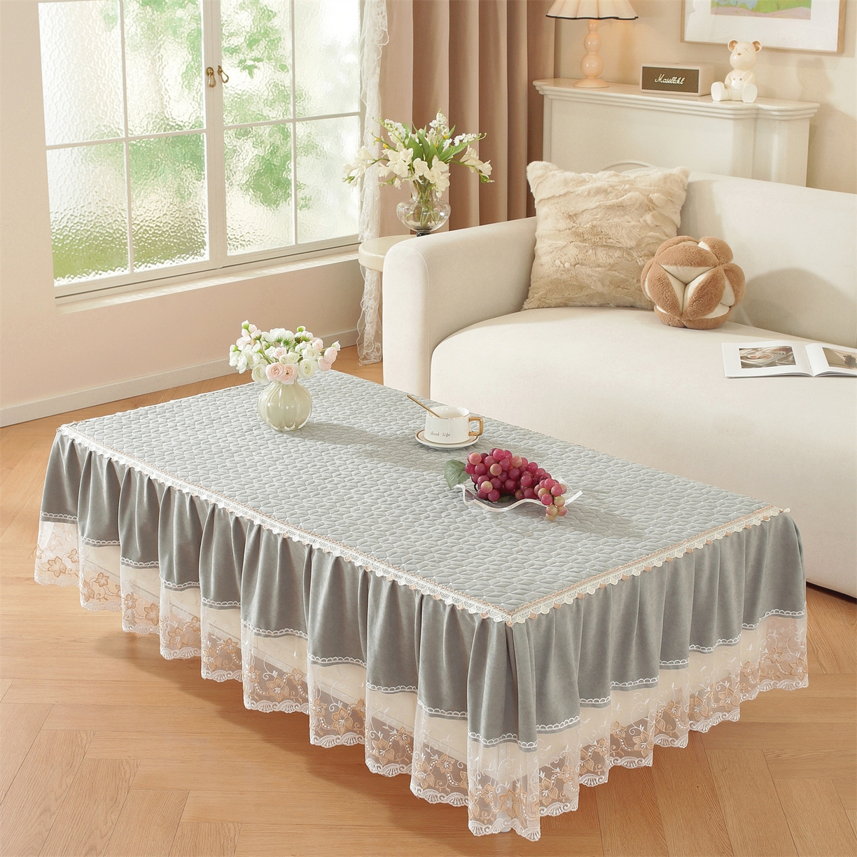 共鳴沙發墊 2025新款羊毛尼茶幾墊-星語 羊毛尼灰色