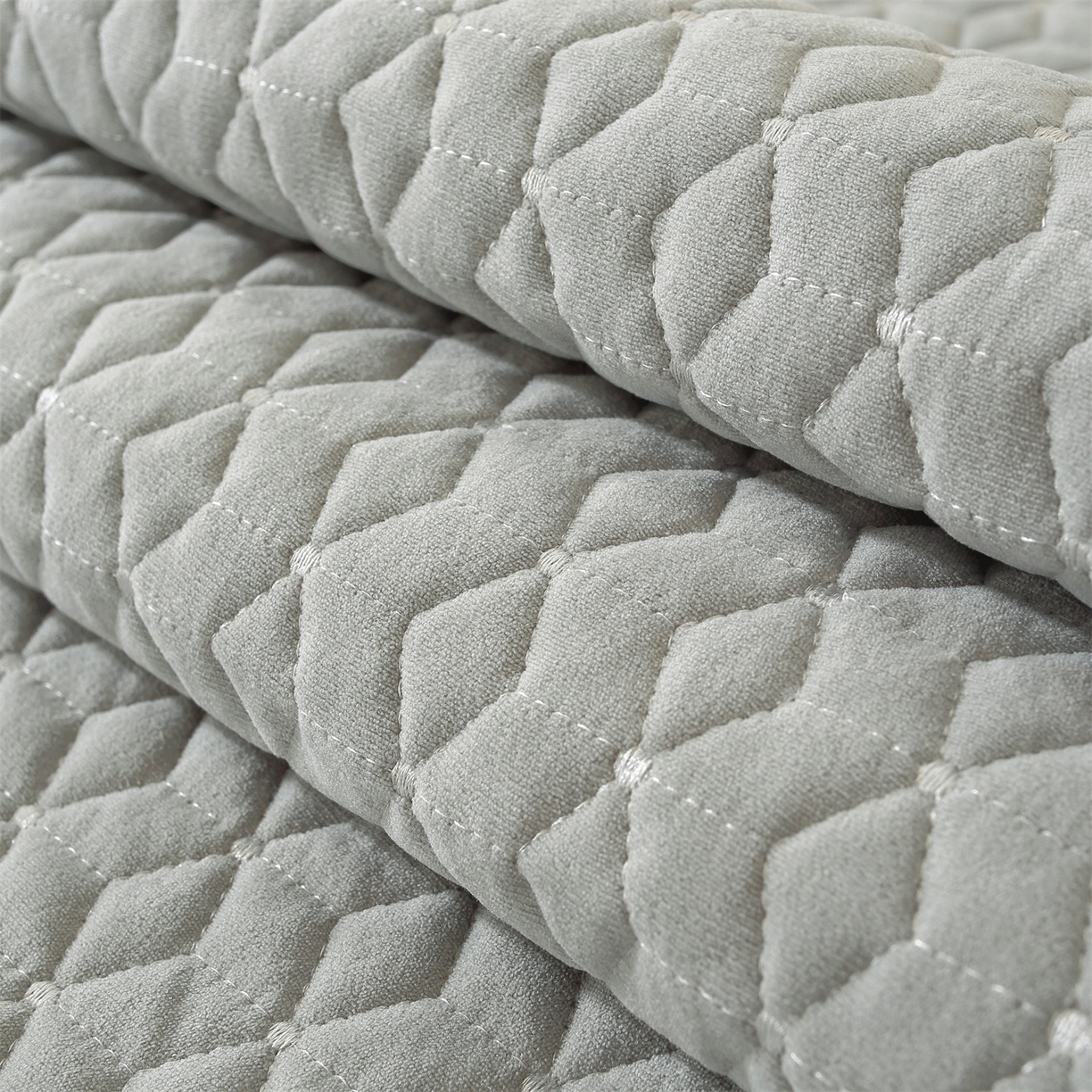 91家纺网 家纺一手货源 找家纺 共鸣沙发垫 2025新款羊毛尼茶几垫-星语 羊毛尼灰色