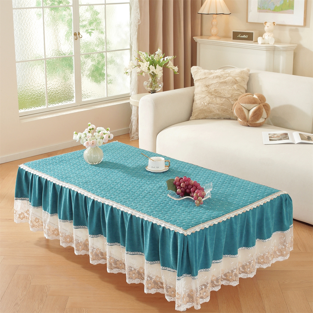 共鳴沙發墊 2025新款羊毛尼茶幾墊-星語 羊毛尼綠色