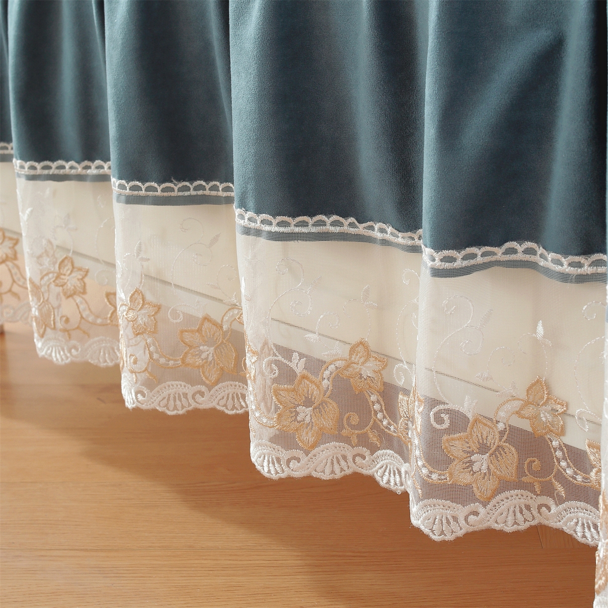 91家纺网 家纺一手货源 找家纺 共鸣沙发垫 2025新款羊毛尼茶几垫-星语 羊毛尼蓝色