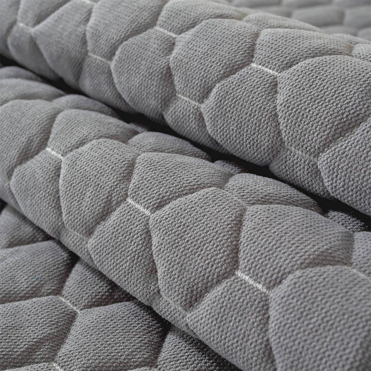 91家纺网 家纺一手货源 找家纺 共鸣沙发垫 2025新款羊毛尼茶几垫-星语 星语灰色