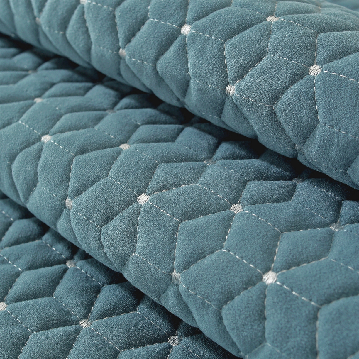 91家纺网 家纺一手货源 找家纺 共鸣沙发垫 2025新款羊毛尼茶几垫-星语 羊毛尼蓝色