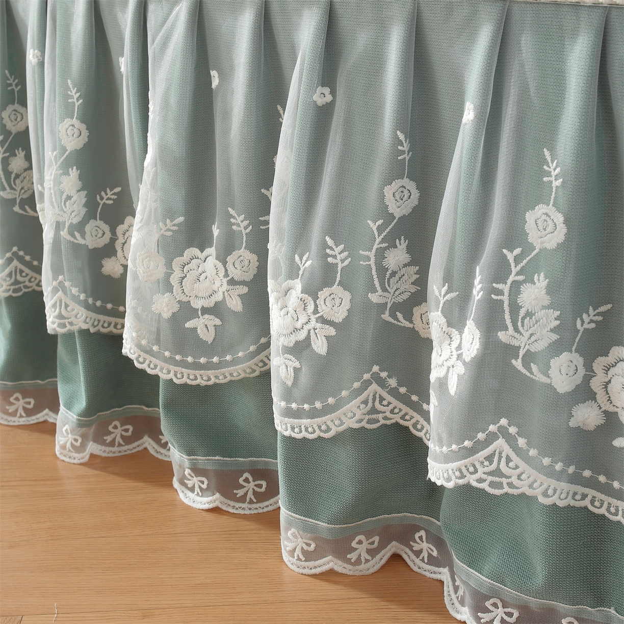 91家纺网 家纺一手货源 找家纺 共鸣沙发垫 2025新款羊毛尼茶几垫-星语 星语绿色