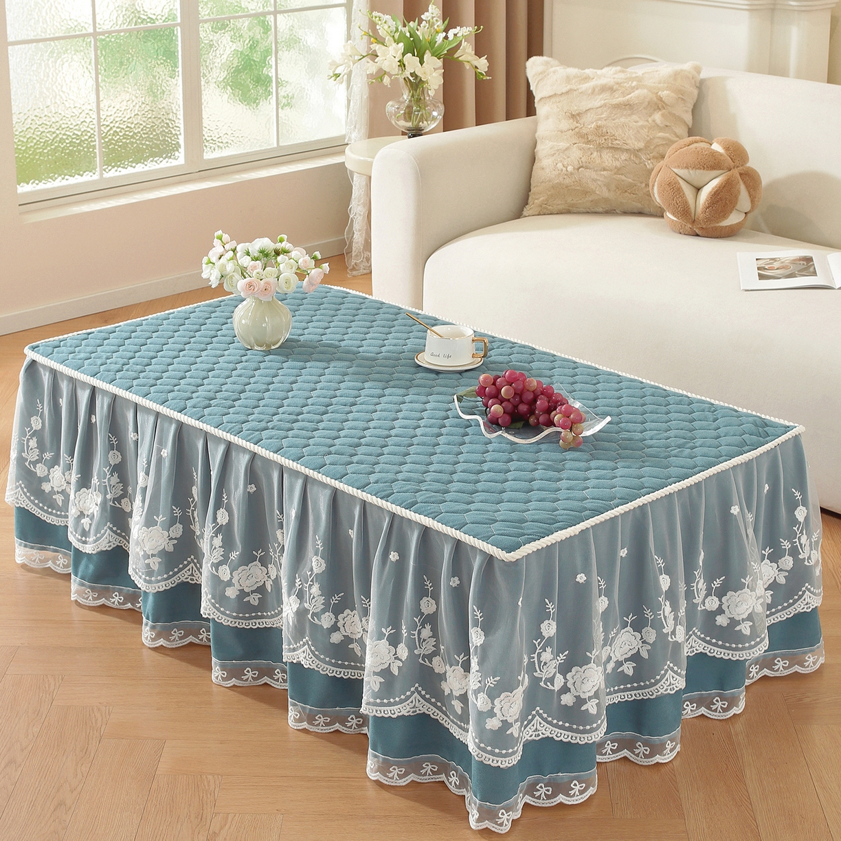 共鳴沙發墊 2025新款羊毛尼茶幾墊-星語 星語藍色