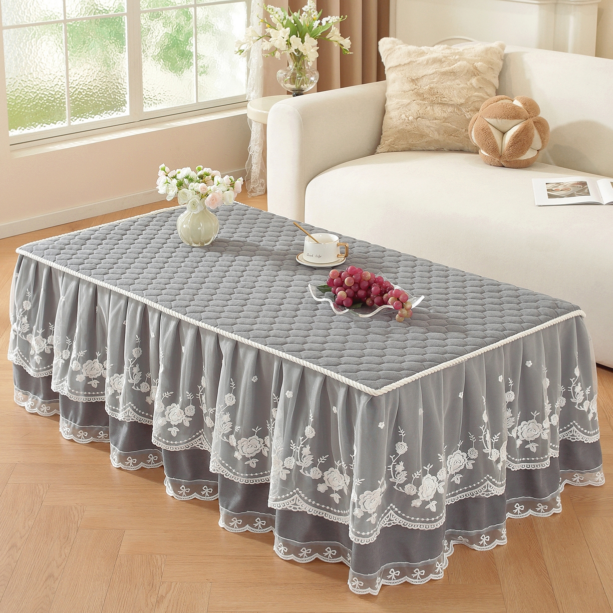 共鳴沙發墊 2025新款羊毛尼茶幾墊-星語 星語灰色