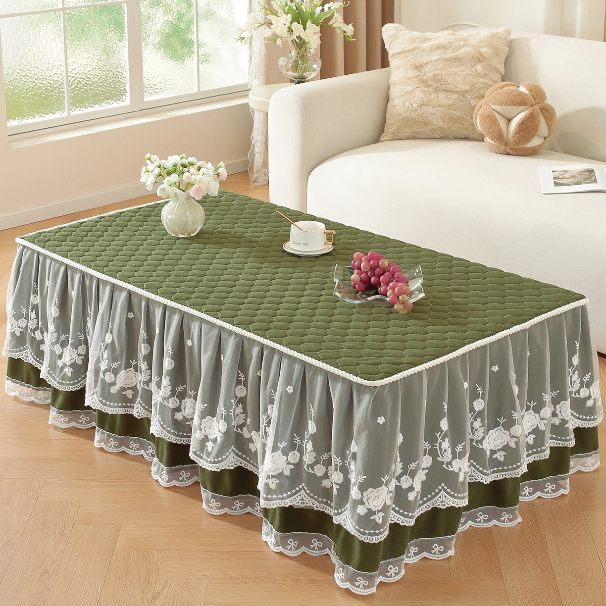 共鳴沙發墊 2025新款羊毛尼茶幾墊-星語 星語抹茶色