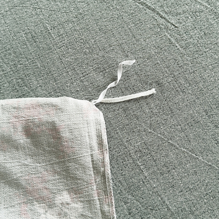 91家纺网 家纺一手货源 找家纺 卢赛尔 2025新品加厚130g高克重复古风原麻印花四件套单被套 清菡绿