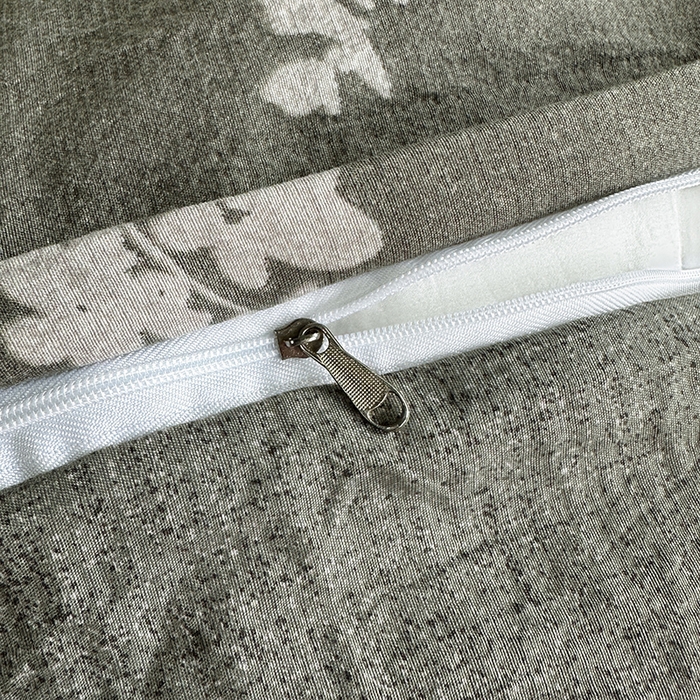 91家纺网 家纺一手货源 找家纺 卢赛尔 2025新品加厚130g高克重复古风原麻印花四件套单被套 森屿