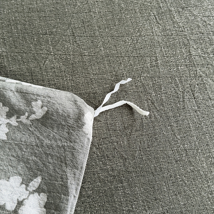 91家纺网 家纺一手货源 找家纺 卢赛尔 2025新品加厚130g高克重复古风原麻印花四件套单被套 森屿