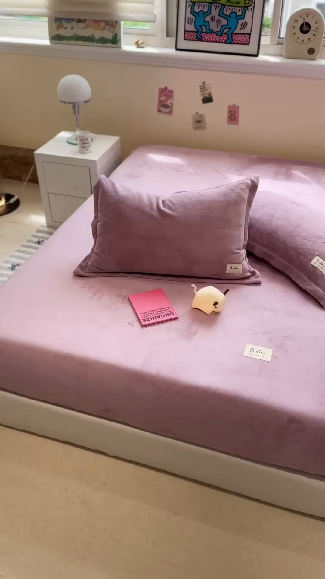 91家纺网 家纺一手货源 找家纺 857家居 2025新款高克重牛奶绒床单床笠系列 良品-薰衣草紫