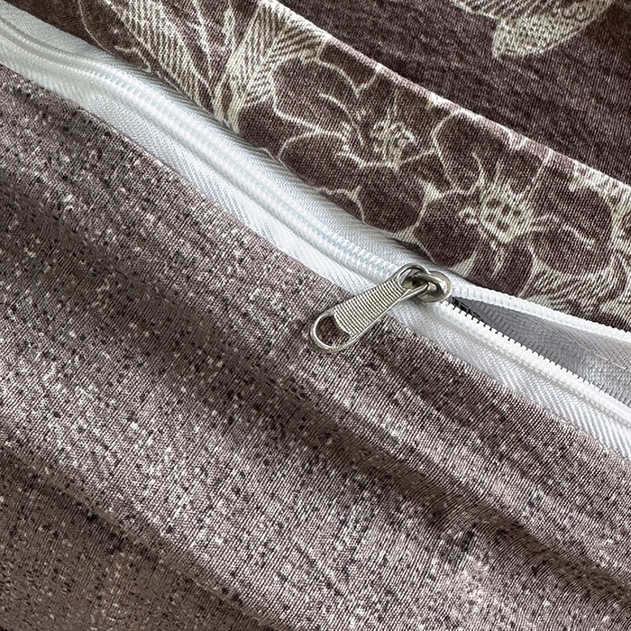 91家纺网 家纺一手货源 找家纺 卢赛尔 2025新品加厚130g高克重复古风原麻印花四件套单被套 疏影