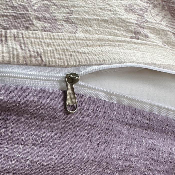 91家纺网 家纺一手货源 找家纺 卢赛尔 2025新品加厚130g高克重复古风原麻印花四件套单被套 云梦泽