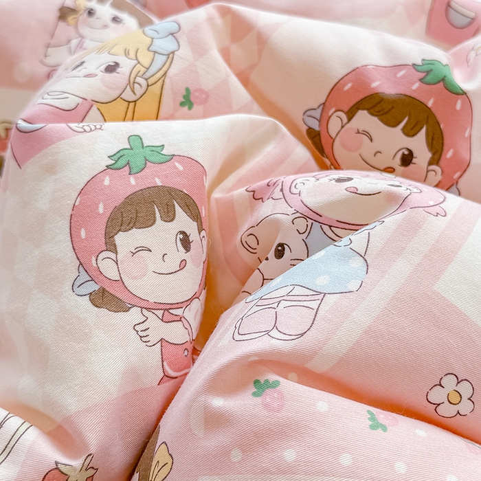 91家纺网 家纺一手货源 找家纺 梦依依 （加微信送买家秀）2025新款40支全棉豆豆被大豆被夏被冬秋被子被芯-风格二 棒棒糖女孩