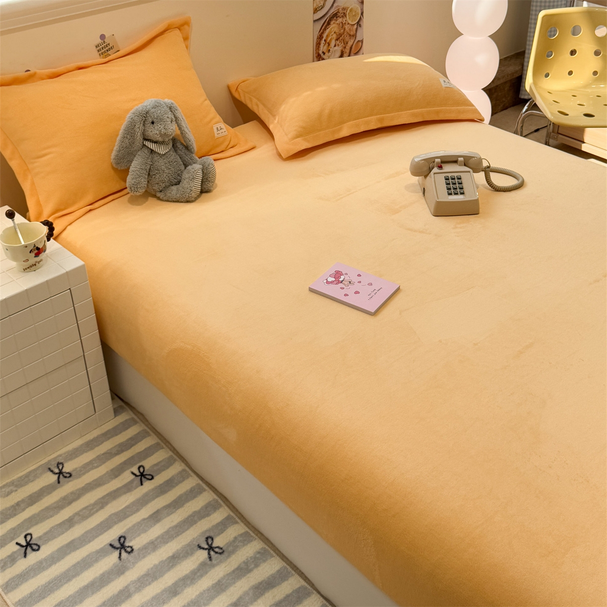 91家纺网 家纺一手货源 找家纺 857家居 2025新款高克重牛奶绒床单床笠系列 良品-亚麻黄