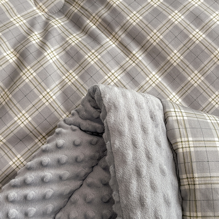 91家纺网 家纺一手货源 找家纺 梦依依 （加微信送买家秀）2025新款40支全棉豆豆被大豆被夏被冬秋被子被芯-风格二 听风-灰