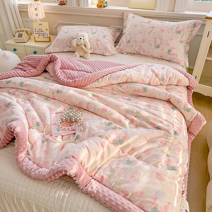 91家纺网 家纺一手货源 找家纺 梦依依 （加微信送买家秀）2025新款40支全棉豆豆被大豆被夏被冬秋被子被芯-风格二 潮汐月影