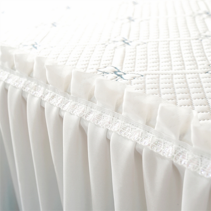 91家纺网 家纺一手货源 找家纺 共鸣沙发垫 2025新款蝴蝶结茶几垫 蝴蝶结-浅蓝