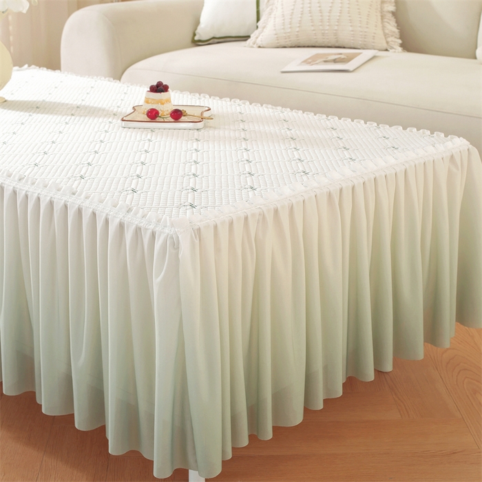 91家纺网 家纺一手货源 找家纺 共鸣沙发垫 2025新款蝴蝶结茶几垫 蝴蝶结-浅绿