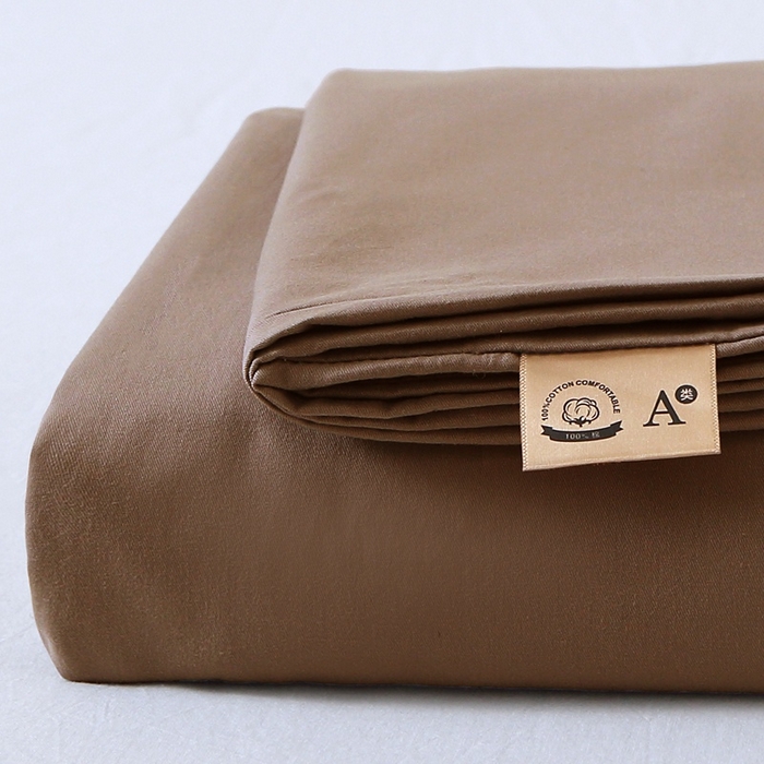 91家纺网 家纺一手货源 找家纺 晶缦 2025新款100%纯棉13376纯色喷气全棉磨毛单品被套 暖芸馨-枯茶棕