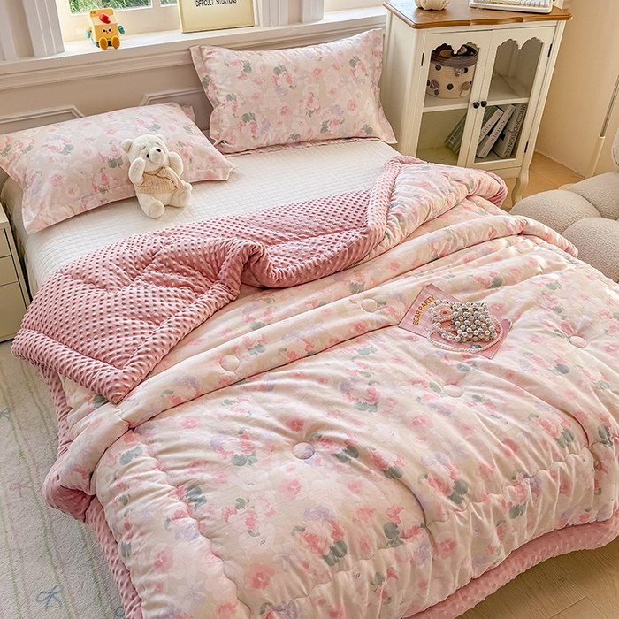 91家纺网 家纺一手货源 找家纺 梦依依 （加微信送买家秀）2025新款40支全棉豆豆被大豆被夏被冬秋被子被芯-风格二 潮汐月影