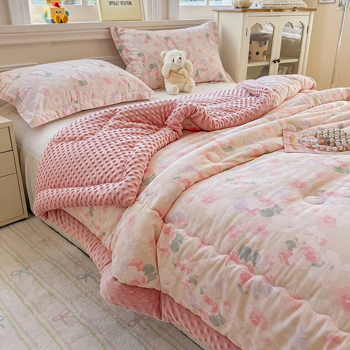 91家纺网 家纺一手货源 找家纺 梦依依 （加微信送买家秀）2025新款40支全棉豆豆被大豆被夏被冬秋被子被芯-风格二 潮汐月影