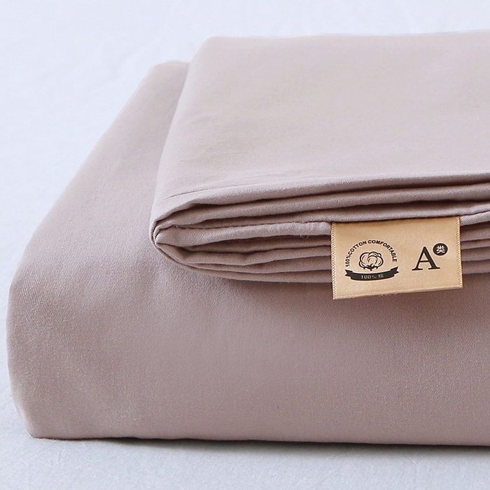 91家纺网 家纺一手货源 找家纺 晶缦 2025新款100%纯棉13376纯色喷气全棉磨毛单品被套 暖芸馨-暖贝粉