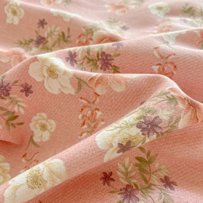 91家纺网 家纺一手货源 找家纺 优选直播新款全棉磨毛喷气印花四件套加厚纯棉三件套（一字绣工艺款）学生三件套 花蕊粉