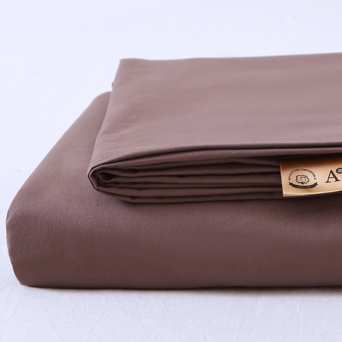 91家纺网 家纺一手货源 找家纺 晶缦 2025新款100%纯棉13376纯色喷气全棉磨毛单品被套 暖芸馨-深松棕