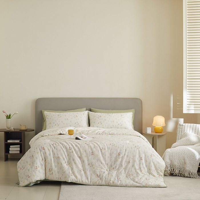 91家纺网 家纺一手货源 找家纺 （总）暖阳 2025新款全棉A类里外贝壳三角针包边冬被被子被芯