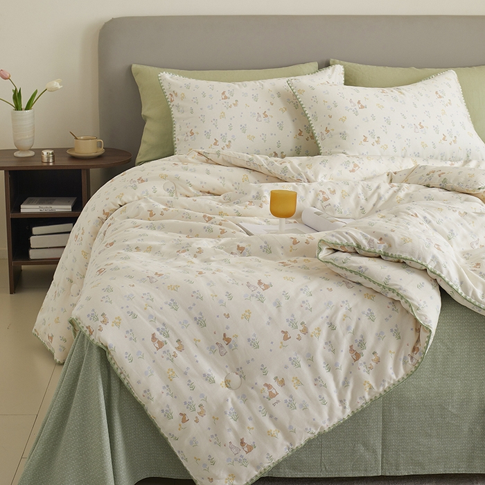 91家纺网 家纺一手货源 找家纺 （总）暖阳 2025新款全棉A类里外贝壳三角针包边冬被被子被芯