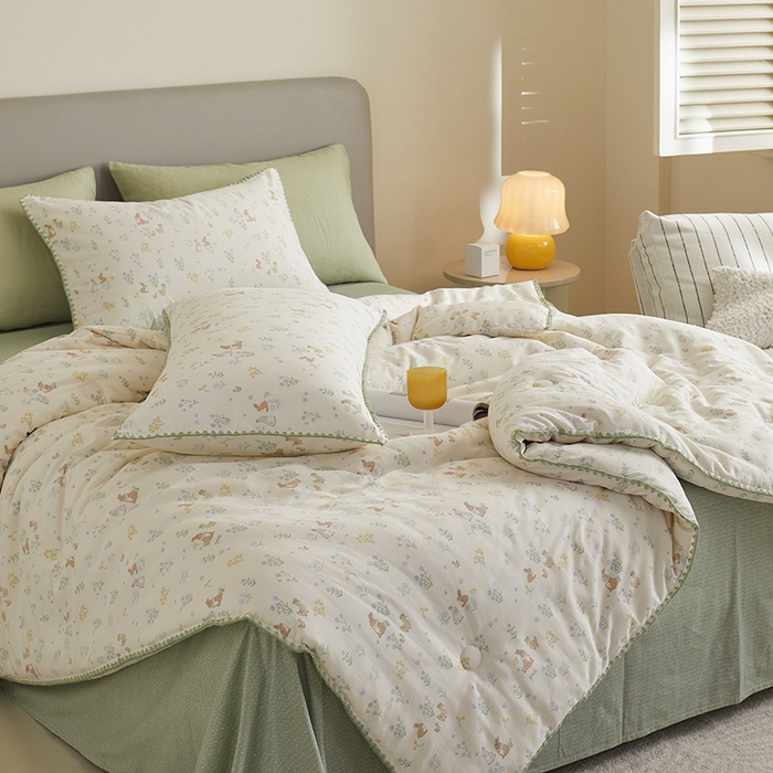 91家纺网 家纺一手货源 找家纺 （总）暖阳 2025新款全棉A类里外贝壳三角针包边冬被被子被芯