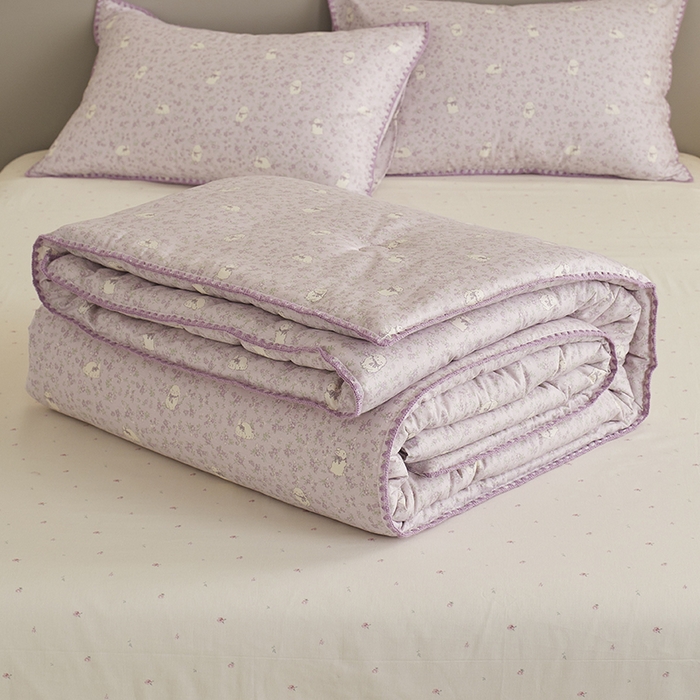 91家纺网 家纺一手货源 找家纺 暖阳 2025新款全棉A类里外贝壳三角针包边冬被被子被芯 莫伊