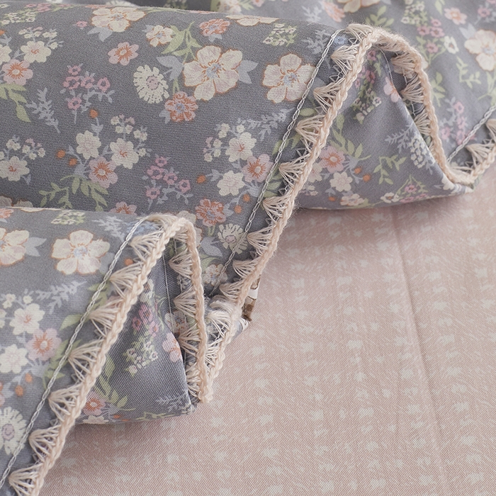 91家纺网 家纺一手货源 找家纺 暖阳 2025新款全棉A类里外贝壳三角针包边冬被被子被芯 银杉之梦