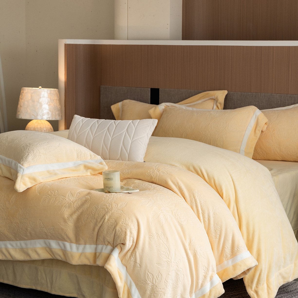 91家纺网 家纺一手货源 找家纺 （总）蓝梦 2025新款亲肤舒适牛奶绒四件套-繁花系列