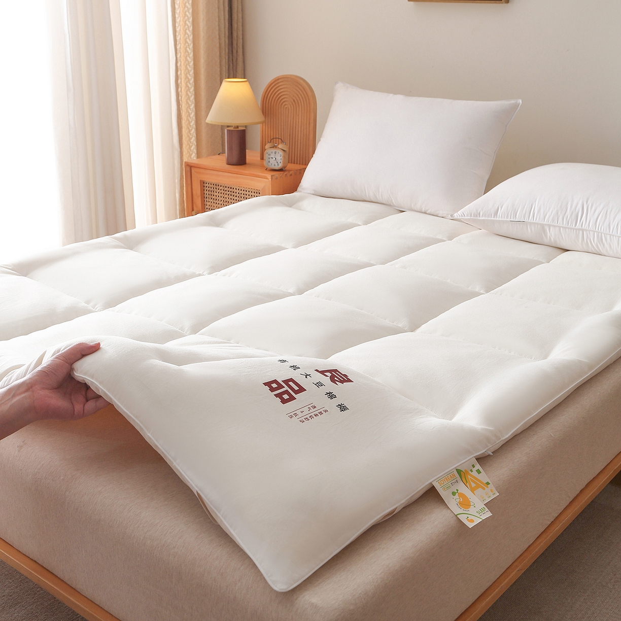 91家纺网 家纺一手货源 找家纺 （总）薇玛仕 2025新款新疆臻梳棉良品大豆床褥子单双人床垫子