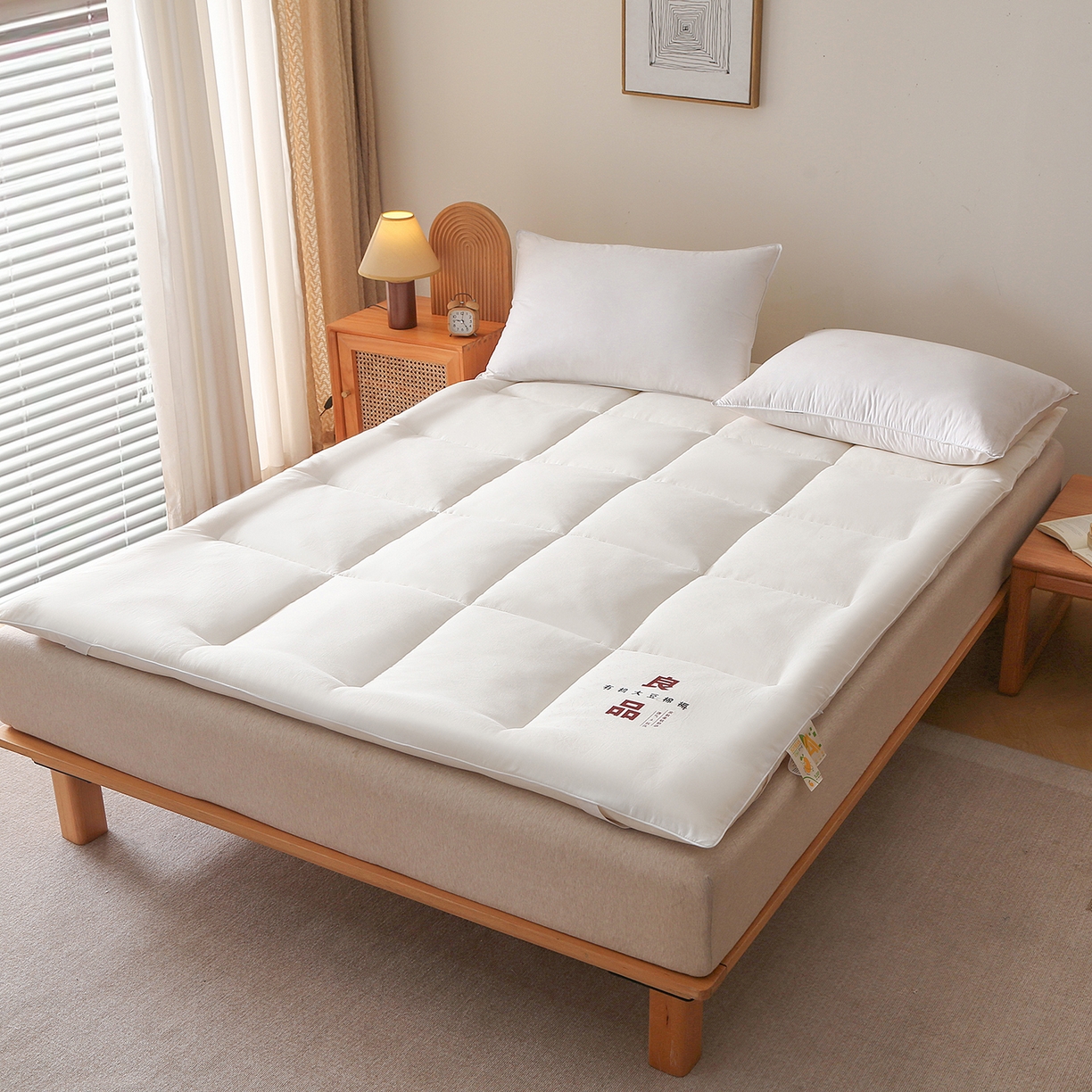 91家纺网 家纺一手货源 找家纺 （总）薇玛仕 2025新款新疆臻梳棉良品大豆床褥子单双人床垫子