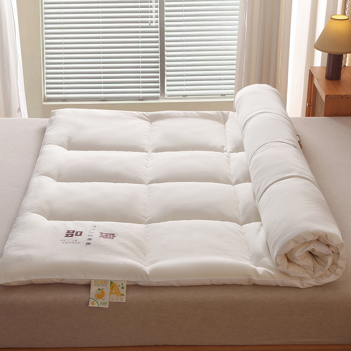 91家纺网 家纺一手货源 找家纺 （总）薇玛仕 2025新款新疆臻梳棉良品大豆床褥子单双人床垫子