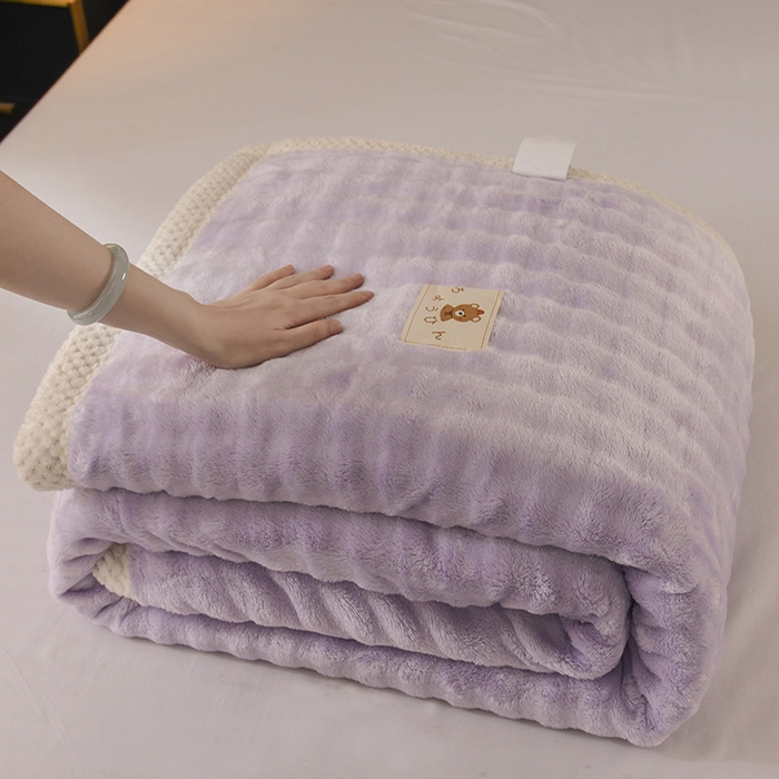 91家纺网 家纺一手货源 找家纺 （总）爱彼家纺 2025秋冬新款玉兔云绒毛毯毯子午睡毯玉兔云绒-系列二