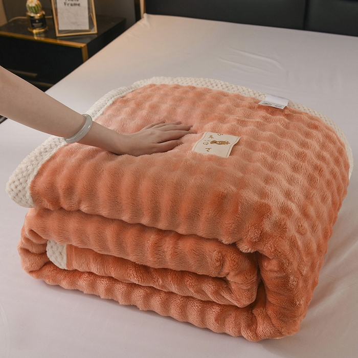 91家纺网 家纺一手货源 找家纺 （总）爱彼家纺 2025秋冬新款玉兔云绒毛毯毯子午睡毯玉兔云绒-系列二