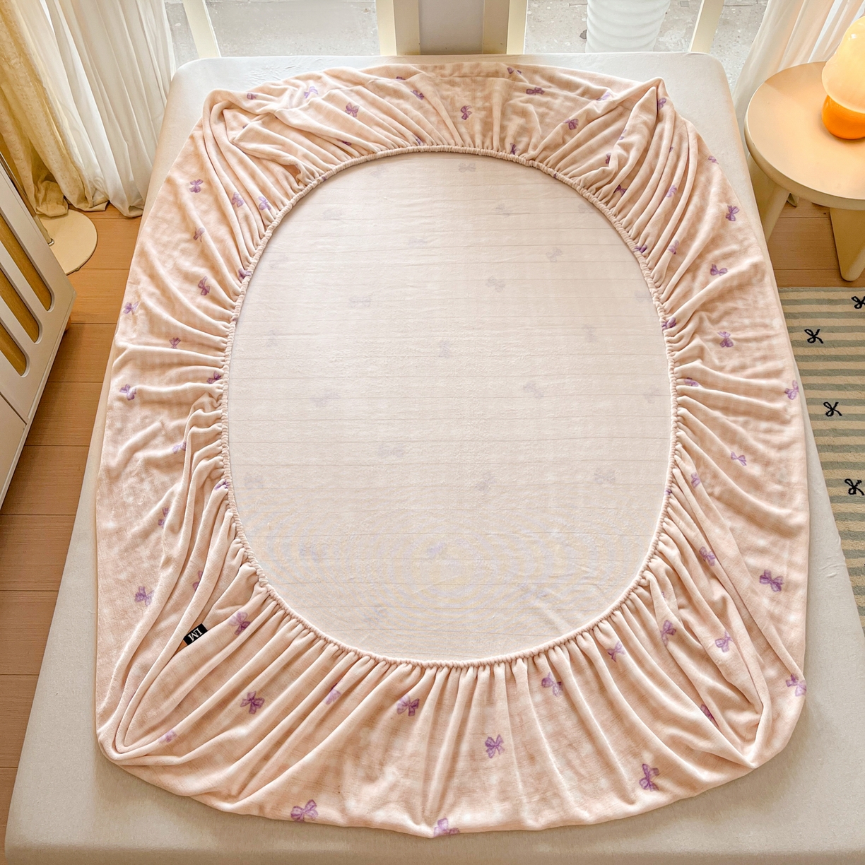 91家纺网 家纺一手货源 找家纺 乐美家纺 2025新款A类高克重牛奶绒毛巾绣床笠三件套 水果时光